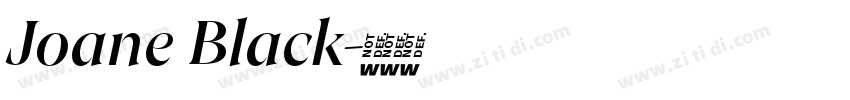 Joane Black字体转换